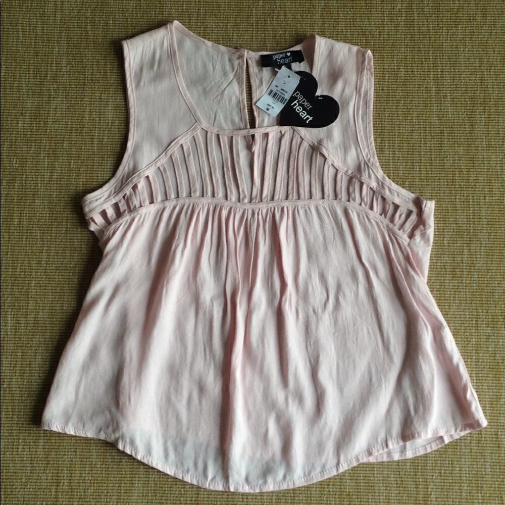 NWT LF Paper Heart caged crop tank. Sz 10